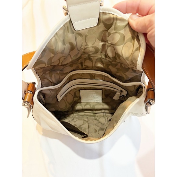 Coach Y2K White Brown Classic Medium Soho Flap Leather Shoulder Bag 9248 China - Picture 9 of 10